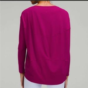Lululemon Back in Action Long Sleeve Shirt *Nulu Magenta Purple size 12